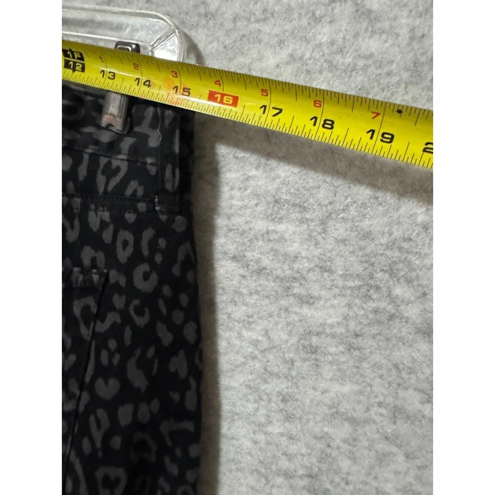 Gap Always Skinny Womens Jeans Black Leopard Print Stretch Fit Pants Approx 6